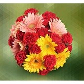 Bouquet of Mixed Colored Flowers