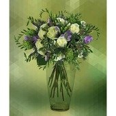 Bouquet of White Roses and Freesia