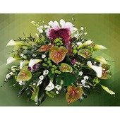 Funeral Spray of Red Roses