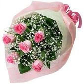 Bouquet of 6 Pink Roses