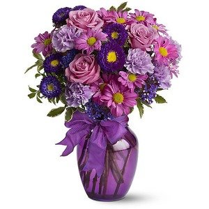 Blue Floral Crock - Small Tallahassee Florist Flowers Tallahassee FL 32308  32303