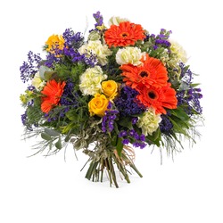 Arrangement With Gerbera Daisies And Roses
