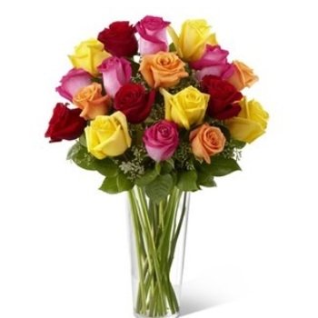 Bright Spark Rose Bouquet (Vase Not Included)