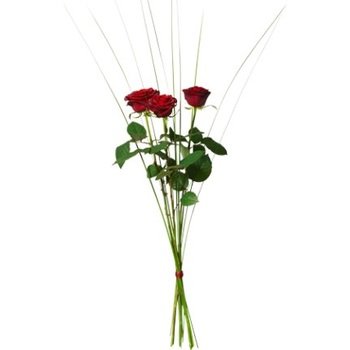 Bouquet with 3 red roses (Vase Not Included)