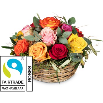 A Basket Full of Fairtrade Max Havelaar-Roses