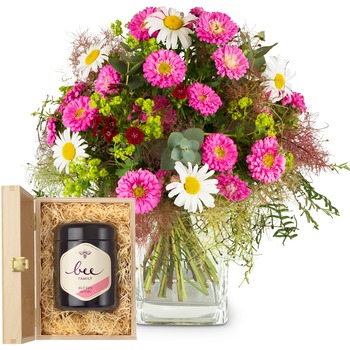 Natural Summer Bouquet with Swiss blossom honey