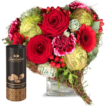 Only for You, with Gottlieber cocoa almonds (Vase not included)