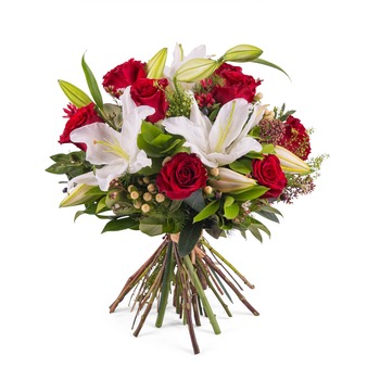 Bouquet of Roses with Lilies