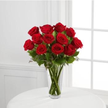 The Long Stem Red Rose Bouquet by FTD® - VASE INCLUDED